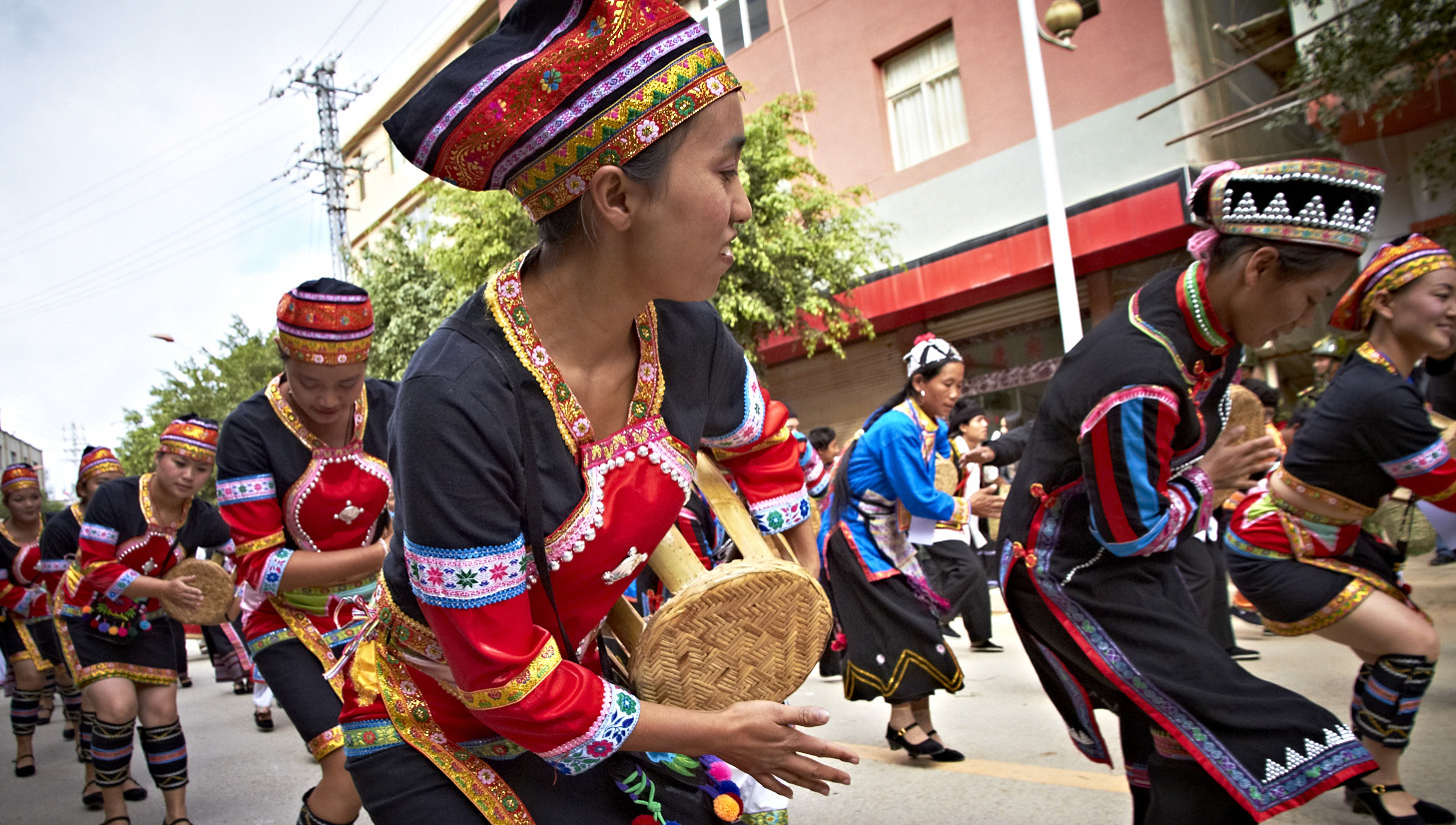 Celebrating Hani Long Table Feast in southern Yunnan's Lüchun