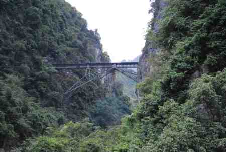 The view of the bridge from the river below (JA)