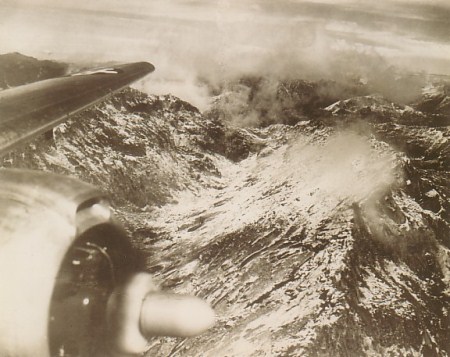The Hump, as seen from a US supply plane in the 1940s