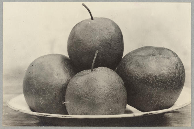 Four pears on a plate May 1922