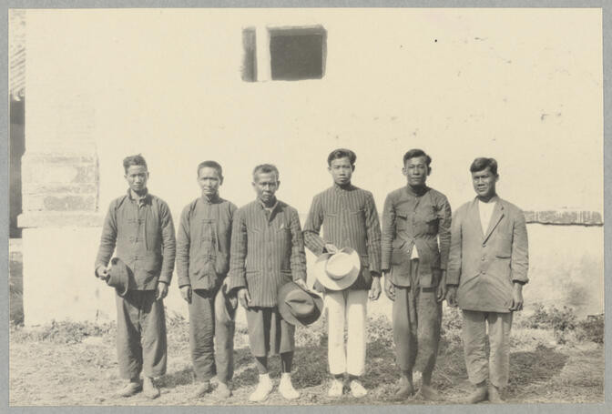 Six men in traditional dress May 1, 1922