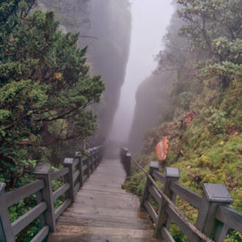 Coming down the mountain into fog (image credit: Philippe Semanaz)