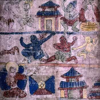 Dongba funeral mural