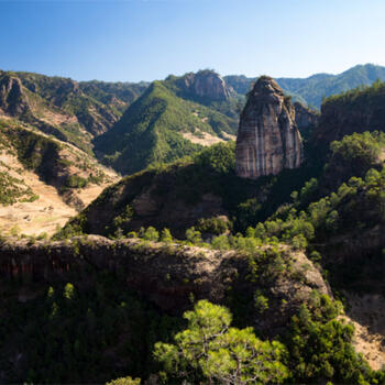 Near a canyon's upper reaches in Liming, Yunnan