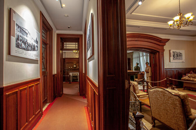 Corridor on the first floor of the residence
