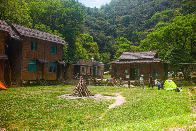 Camping site inside the valley