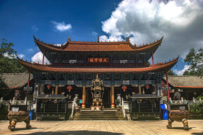 The main hall of the temple
