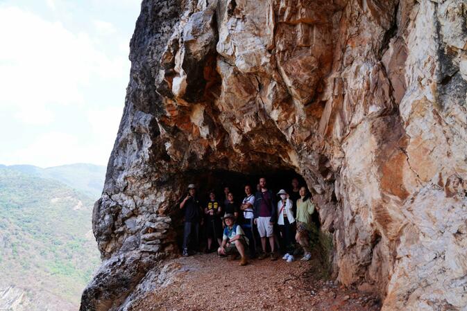 A human-made tunnel in Fengbai Mountain