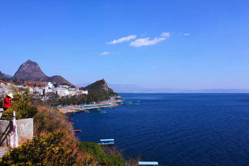 Summertime view of Fuxian Lake