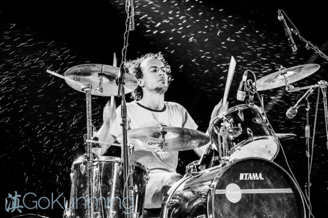 Great Apes drummer extraordinaire, Philippe Semanaz