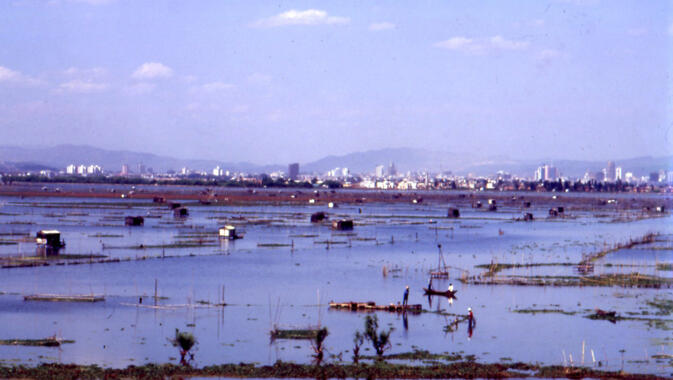 Overlooking Dianchi Lake from the Western Hills, looking toward Kunming