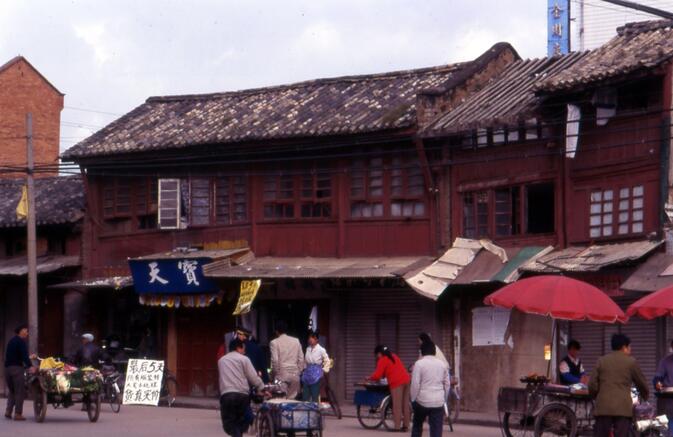 Shop-houses in a quiet part of the old quarter