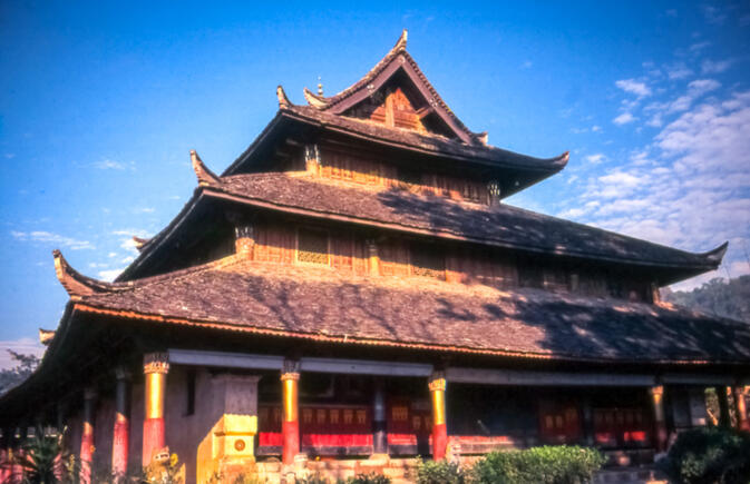 Dai temple in Menglian old town