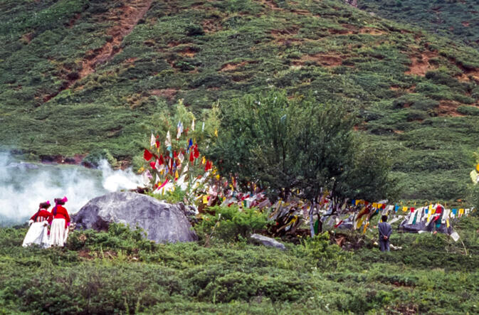 Ganmo's shrine at the festival grounds