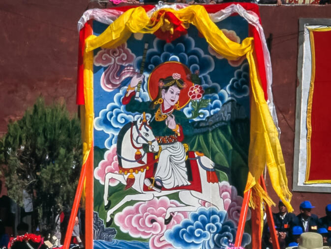 Ganmo portrait at a festival in Ninglang
