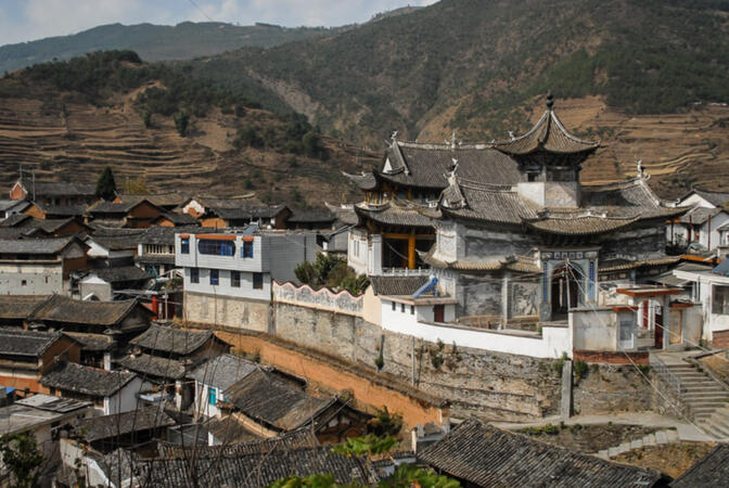 Classic Yunnan-style mosque at Gonglang, Nanjian County