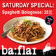 Saturday Food Special Spaghetti Bolognese